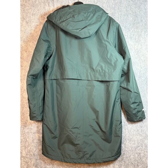 Helly Hansen Women Green Long Aspire Rain Jacket XL Waterproof Vented Reflective - Picture 6 of 13